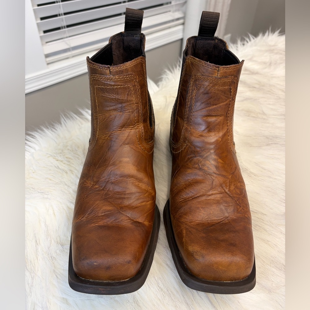 Ariat Midtown Rambler Square Toe Chelsea Boots Mens Size 11 EE Brown Leather - Picture 11 of 12